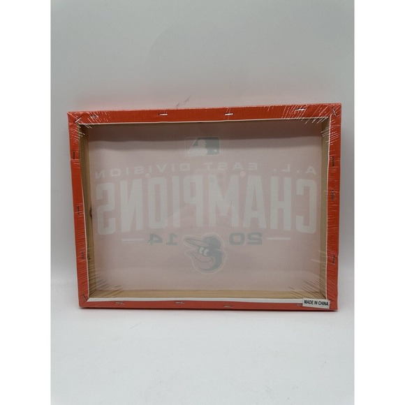 Baltimore Orioles 2014 AL East Division Champions 12x9” Wall Canvas Picture Sign - Picture 2 of 4